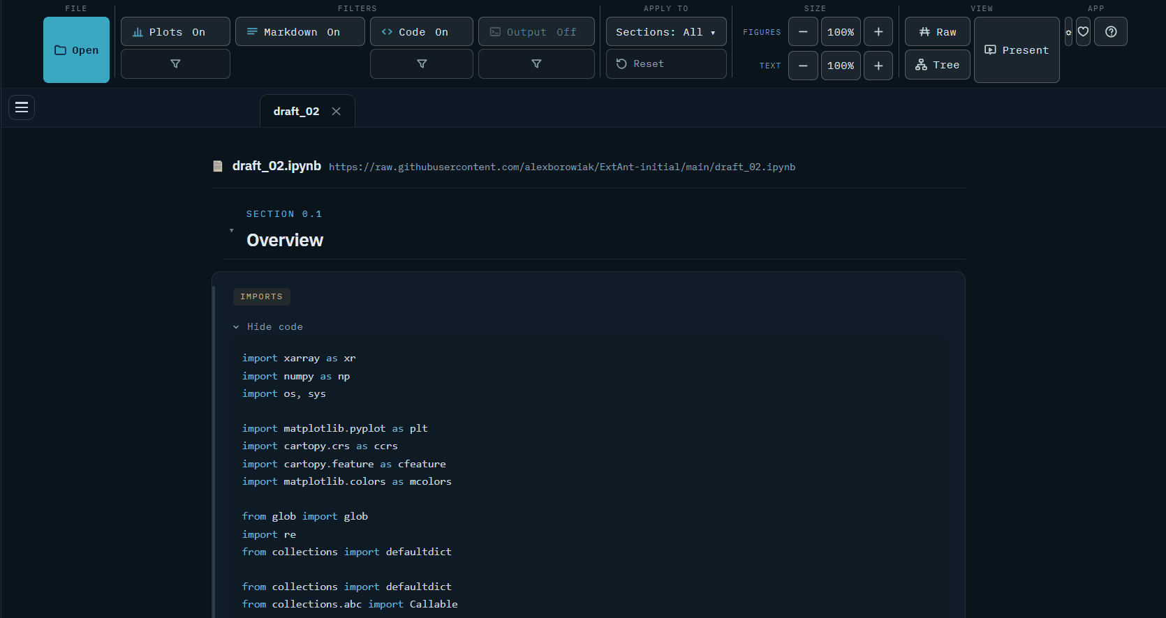 Filtering by code type