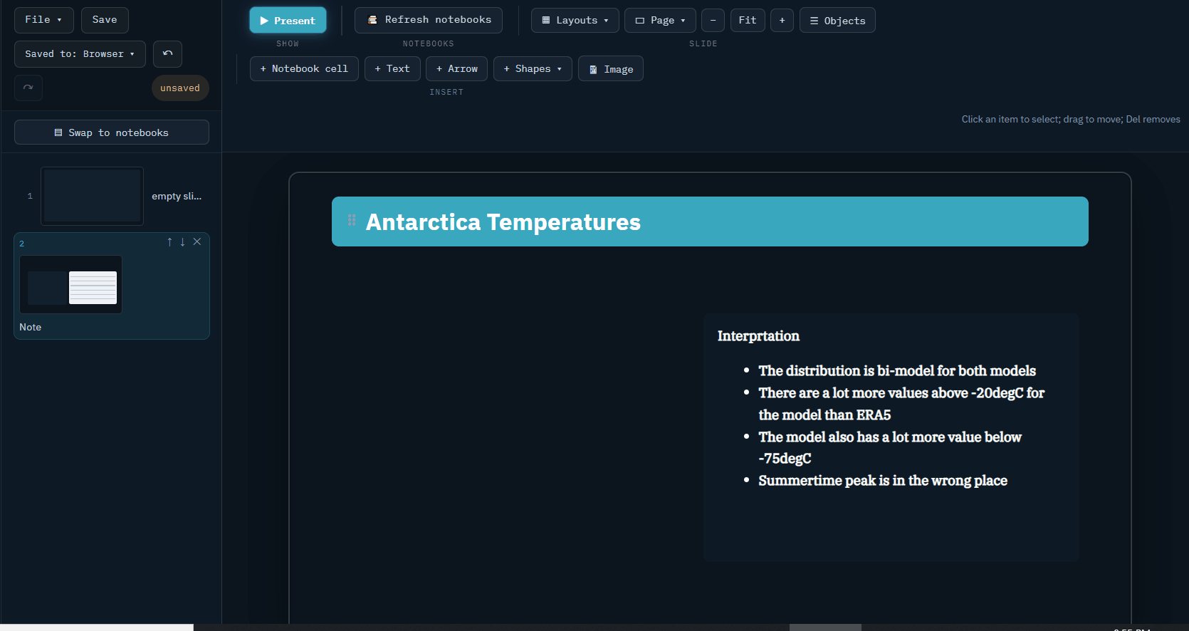 Building a slide deck