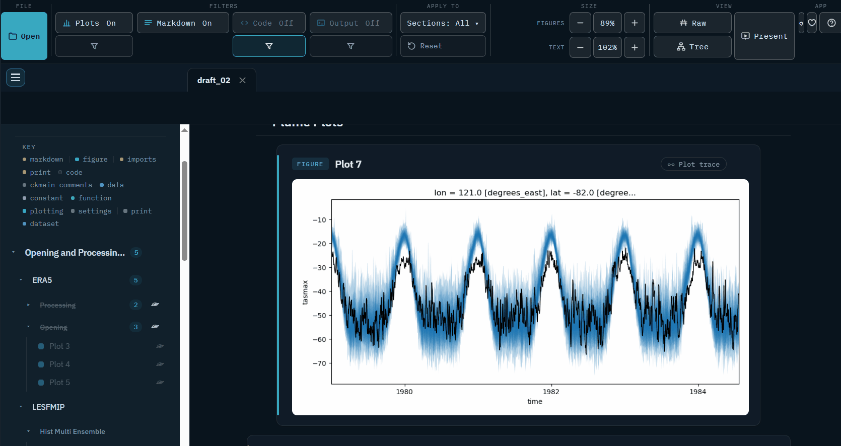 Tracing a plot